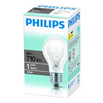 Лампа накаливания Philips, стандартная прозрачная, 60Вт, цоколь E27
