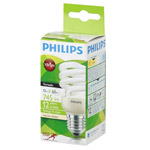 Лампа энергосберегающая Philips CLL Tornado mini T2, мощность 12 Вт, цоколь E27