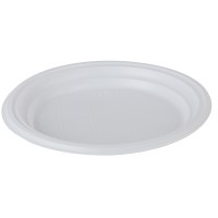 Тарелка одноразовая десертная OfficeClean, ПС, диаметр 170 мм, белая, 100 шт. упак