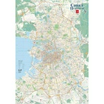 Настенная карта Санкт-Петербург 100х70 см