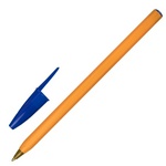 Ручка шариковая STAFF "Basic Orange BP-01", письмо 750 метров, СИНЯЯ, длина корпуса 14 см, узел 1 мм…