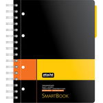 Бизнес-тетрадь Attache Selection Smartbook А5, в клетку на спирали, 1 разделитель, черная, 120 л