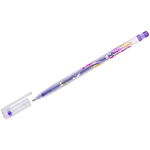 Ручка гелевая Crown "Glitter Metal Jell" MTJ-500GLS(D), фиолетовая с блестками, 0.8 мм