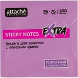Стикеры Attache Selection Extra с клеев. краем 76х76, неон, фиолетовый 100л