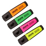 Набор текст-маркеров Attache Selection Neon Dash 4 цвета, 3.5 мм, желтый, зеленый, оранжевый, розовый