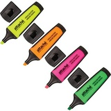 Набор текст-маркеров Attache Selection Neon Dash 4 цвета, 3.5 мм, желтый, зеленый, оранжевый, розовый