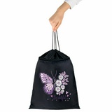 Мешок для обуви BRAUBERG, с петлёй, карман на молнии, 47&times;37 см, &quot;Butterfly&quot;, 271607