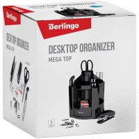 Набор настольный Berlingo Mega TOP MOn_09021, черный, вращающийся, 9 предметов