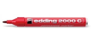 Маркер Edding 2000C/2 перманентный, 1.5-3 мм, красный