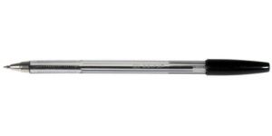Ручка шариковая Beifa 927-BK, прозрачный корпус, �