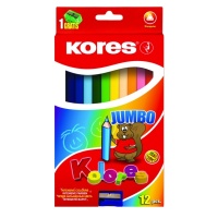 Карандаши цветные Kores Jumbo 12 цветов, трехгран�