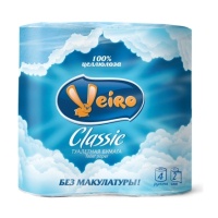 Бумага туалетная Veiro classic 2-слойная, голубая 4