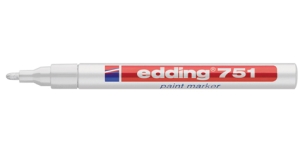 Маркер промышленный Edding 751 col. 049 paint marker, белы