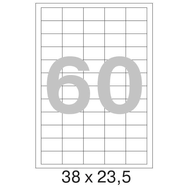 Этикетки MEGA Label (38х23,5 мм, белые, 60 шт. на листе A4, 100 листов)