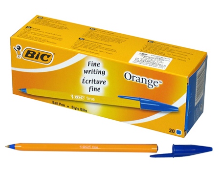 Ручка шариковая BIC Orange цвет синий Желтый корпус