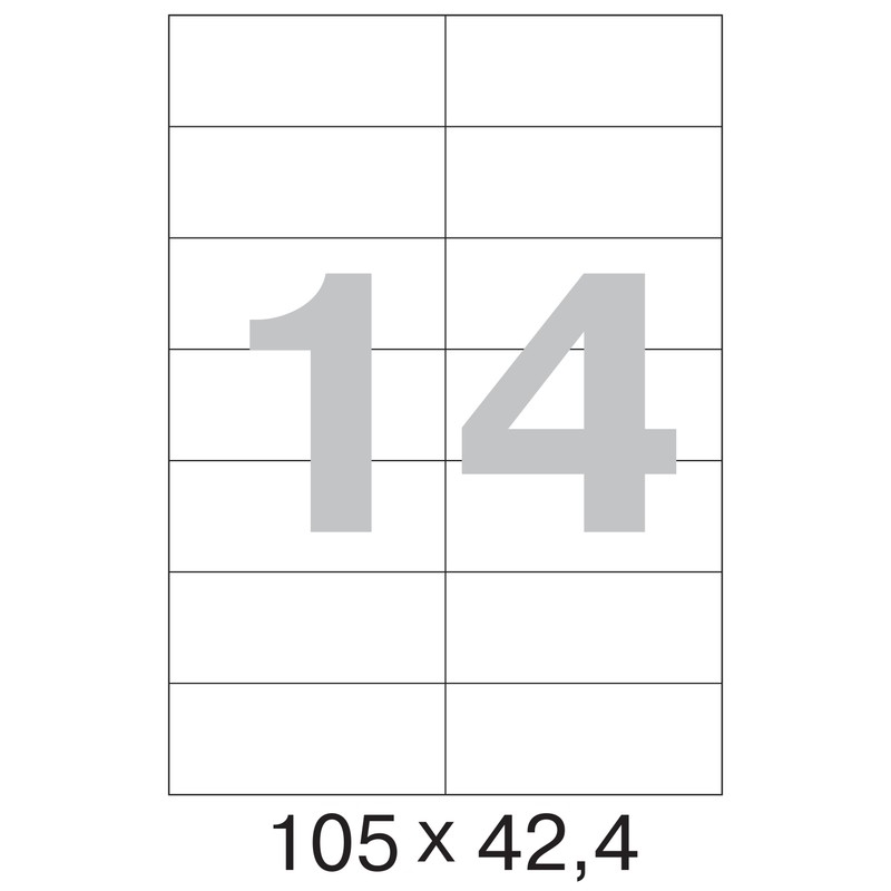 Этикетки MEGA Label (105х42.4 мм, белые, 14 шт. на листе A4, 100 листов)