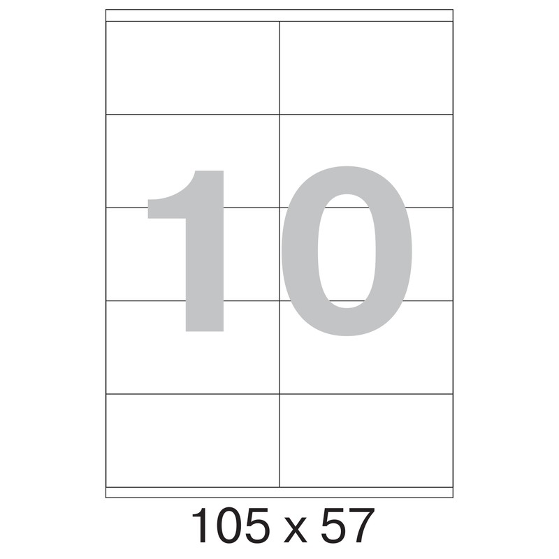 Этикетки MEGA Label (105х57 мм, белые, 10 шт. на листе A4, 100 листов)