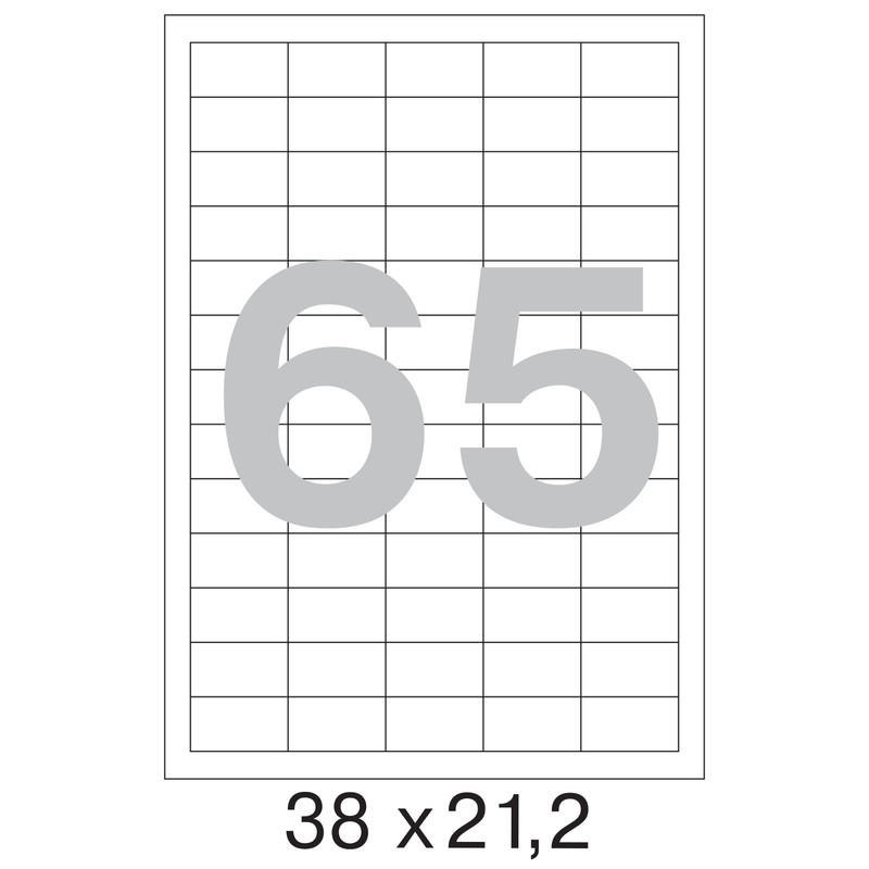 Этикетки MEGA Label (38х21,2 мм, белые, 65 шт. на листе A4, 100 листов)