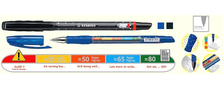 Ручка шариковая Stabilo Exam Grade синяя, 0.4
