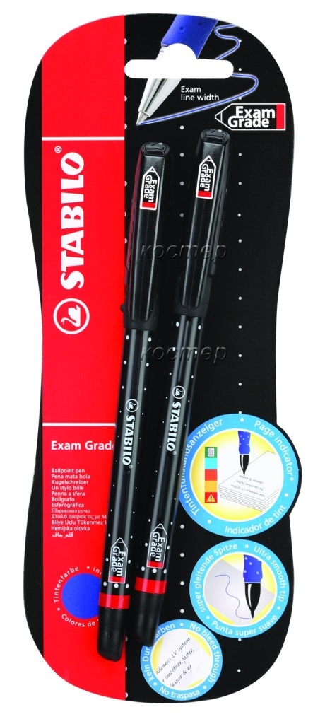 Ручка шариковая Stabilo Exam Grade черная, 0.4