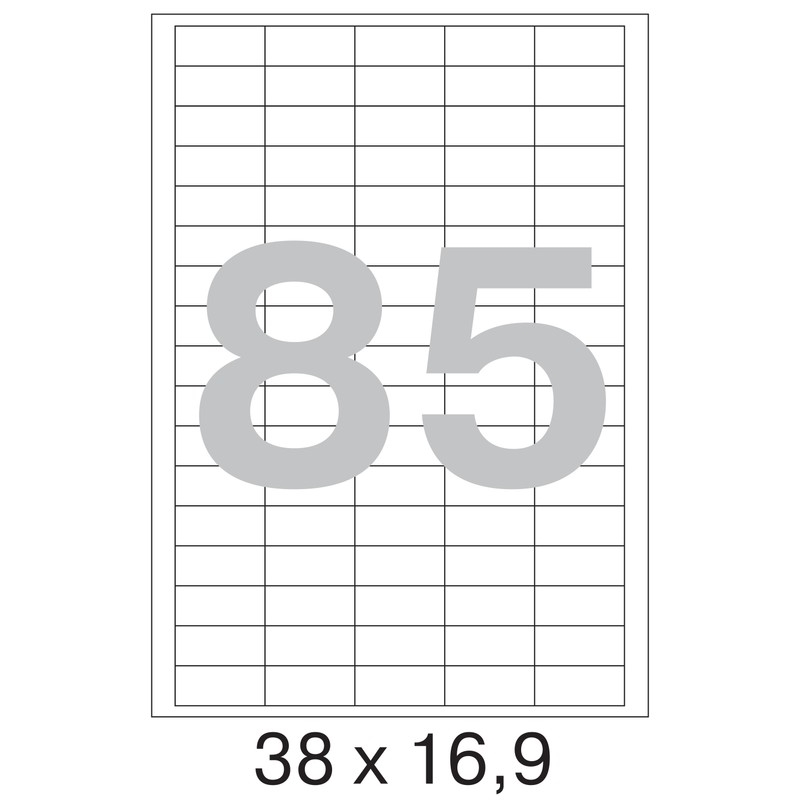 Этикетки MEGA Label (38х16,9 мм, белые, 85 шт. на листе A4, 100 листов)