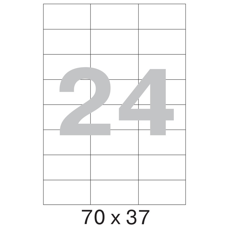 Этикетки MEGA Label (70х37 мм, белые, 24 шт. на листе A4, 100 листов)