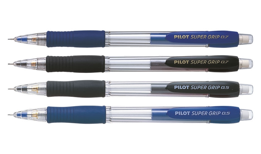 Карандаши механические Pilot Super Grip - Mechanical pencils H-185 - 0.5 mm, H-187 - 0.7 mm