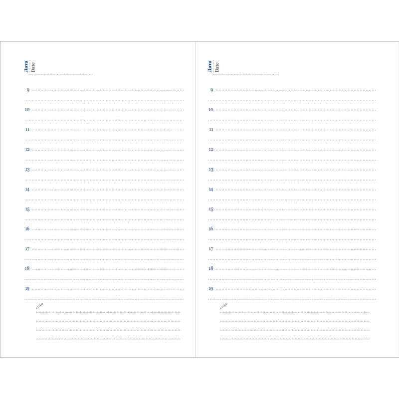 Ежедневник недатированный Attache Вива, формат А5, 176 листов, цвет синий