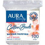 Ватные палочки Aura Beaut, 100 шт, полиэтиленовый пакет