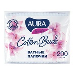 Ватные палочки Aura Beaut 6440, 200 шт, полиэтиленовый пакет