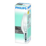 Лампа накаливания Philips, свеча прозрачная, 60Вт, цоколь E14