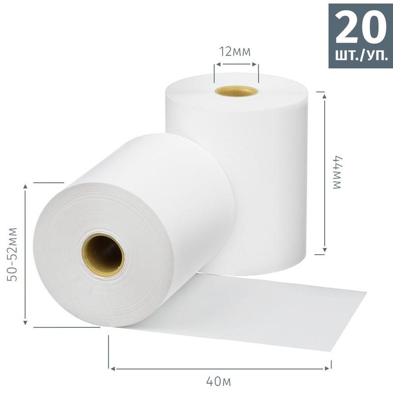 Лента чековая термохимическая ProMega 44х12х40 м, 20 шт в упаковке