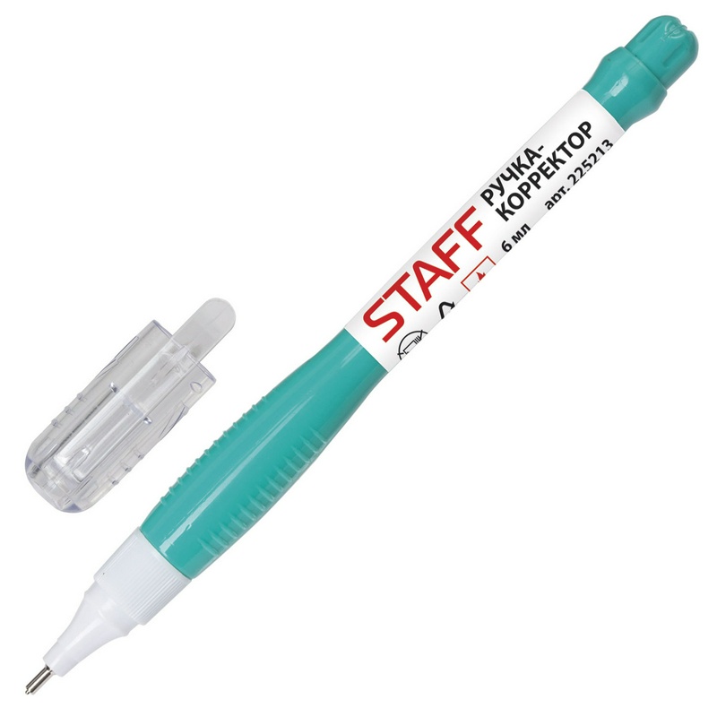 Ручка-корректор STAFF 225213, 6 мл, металлический наконечник