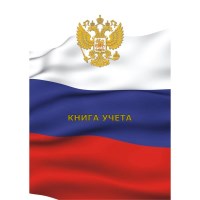 Книга учета Госсимволика, А4, 80 л, клетка, картон