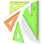 Треугольник Стамм Neon Cristal пластиковый (13 см, 90/60/30 градусов) ТК-33
