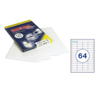 Бумага самоклеющаяся Mega Label А4 48,5х16.9 мм, 70 г/м² 64 шт. на листе А4 100 л