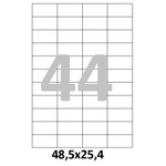 Этикетки самоклеящиеся Promega label basic, А4 100 листов, белые, 44 этикетки, 48,5х25,4 мм, 70 г/м2