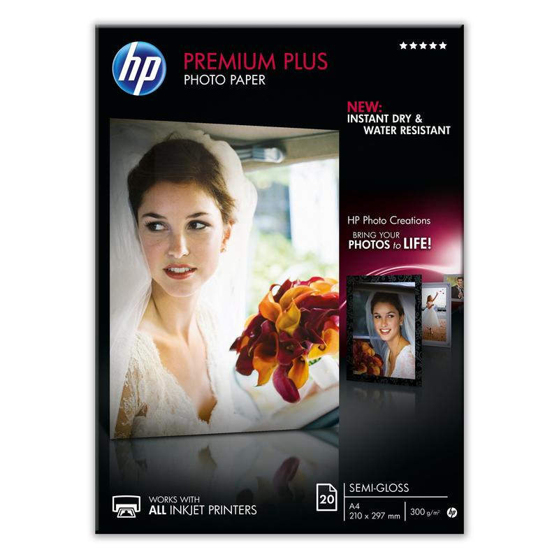 Фотобумага HP Premium Plus CR673A, А4, 300 г/м², 20 л., полуглянцевая