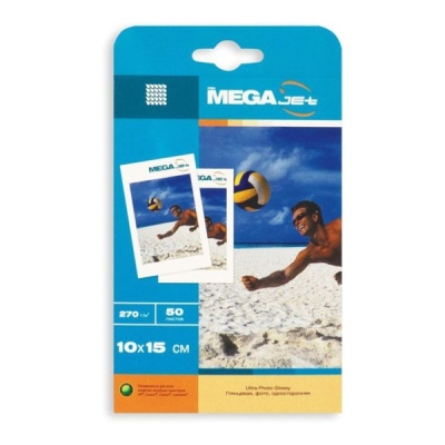 Фотобумага MEGA Jet Photo 10х15, 190г/м2, 50 л., глянцевая