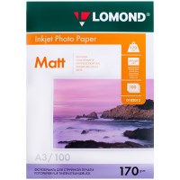 Фотобумага Lomond 0102012, А3, 170г/м2, 100 л, матовая, двухсторонняя