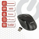 Мышь беспроводная SONNEN M-693, USB, 1600 dpi, 5 кнопок + 1 колесо-кнопка, оптическая, черная, 51264…