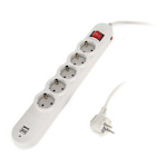Сетевой фильтр Supra SF-5-ESC-USB-5M, 5 розеток, мощность 2200 вт, 5 метров, серый