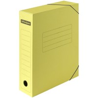 Папка архивная OfficeSpace 225426 из микрогофрокартона на резинках, А4, 75 мм, желтая