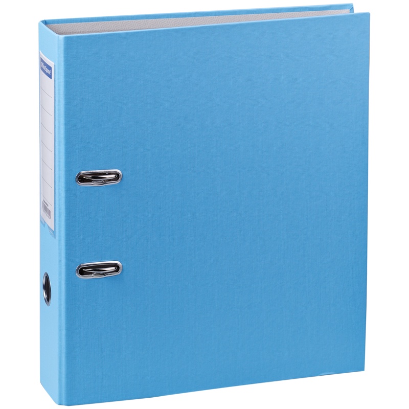 Папка-регистратор OfficeSpace 289634, 70мм, бумвинил, с карманом на корешке, голубая