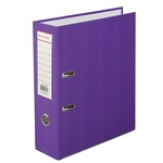 Папка-регистратор BRAUBERG с покрытием из ПВХ, 80 мм, с уголком, фиолетовая (удвоенный срок службы),…