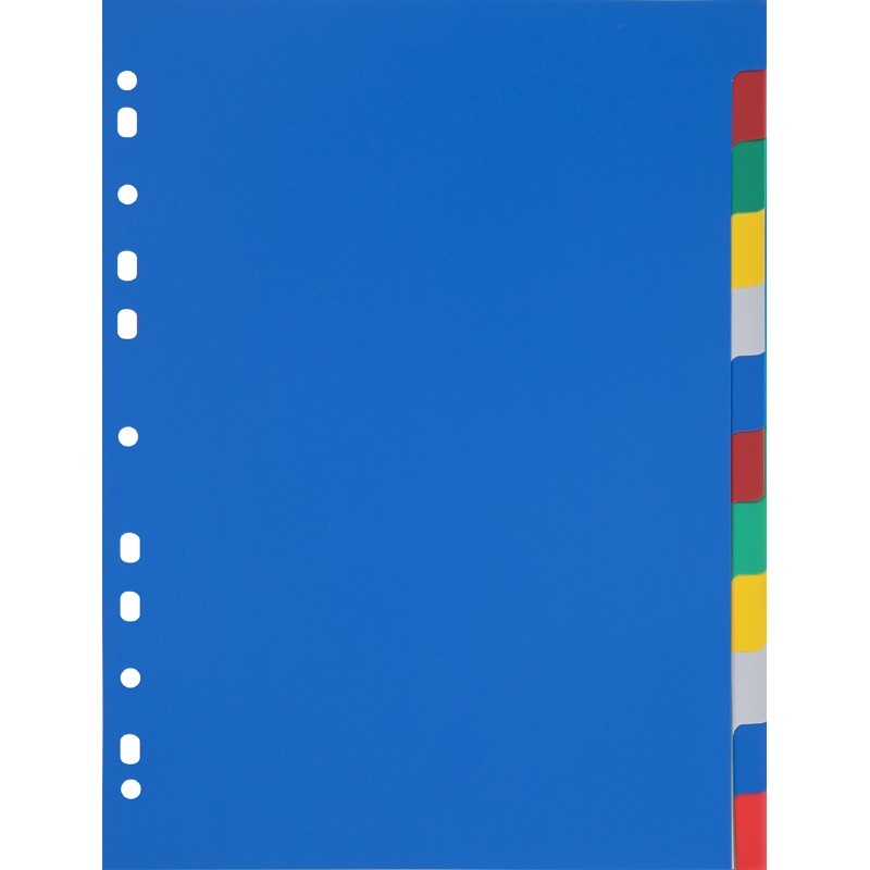 Разделитель листов цветной Аttache, пластик, 12 листов, формат А4
