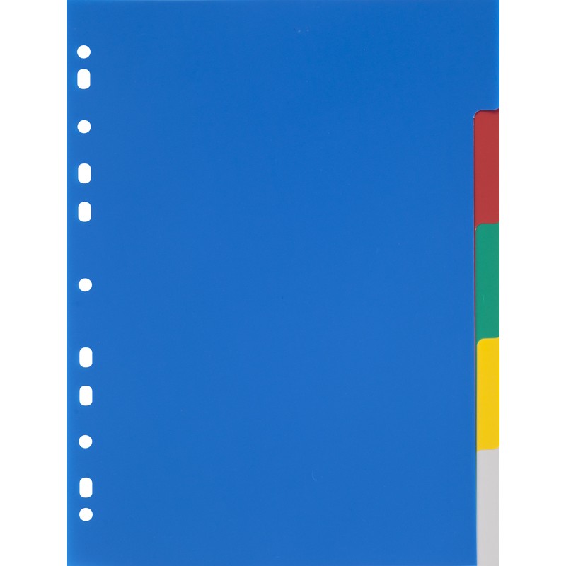 Разделитель листов цветной Аttache, пластик, 5 листов, формат А4