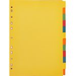 Разделитель листов цветной Attache, картон, 12 листов, формат А4