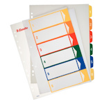 Разделитель листов Esselte 100212 6 цветов, пластиковый, формат A4+ 6 листов