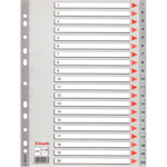 Разделитель листов Esselte 100107, от 1 - 20, картон формат А4, цвет серый, 20 листов